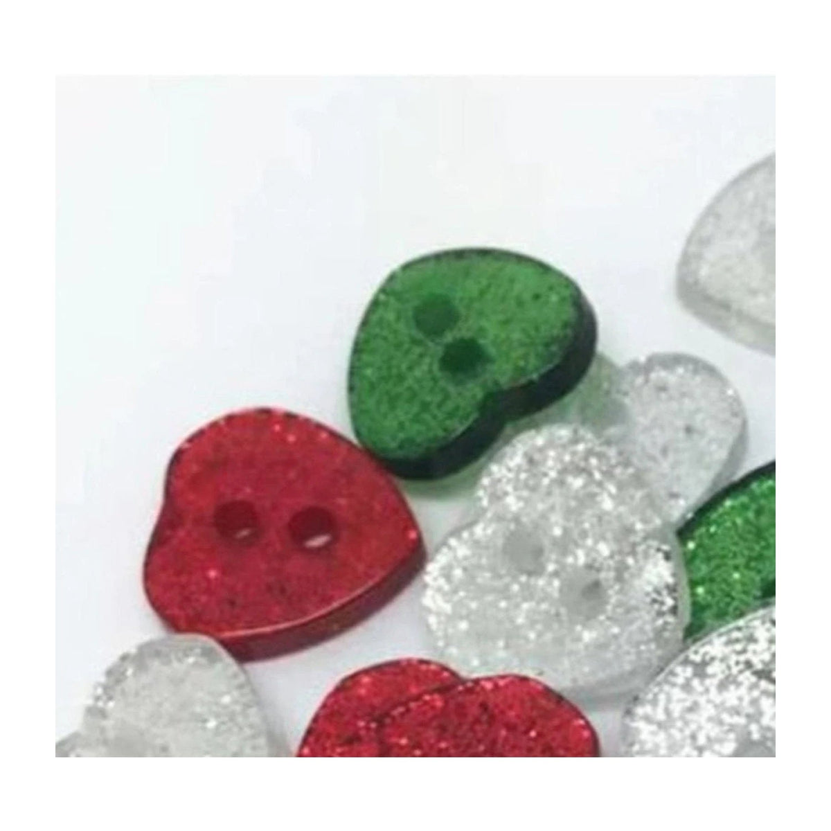 25pcs Heart Shape Resin Flatback Buttons 12x13mm