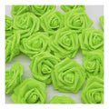 25 Foam Rose Flowers 6cm for Wedding Bouquet – Green