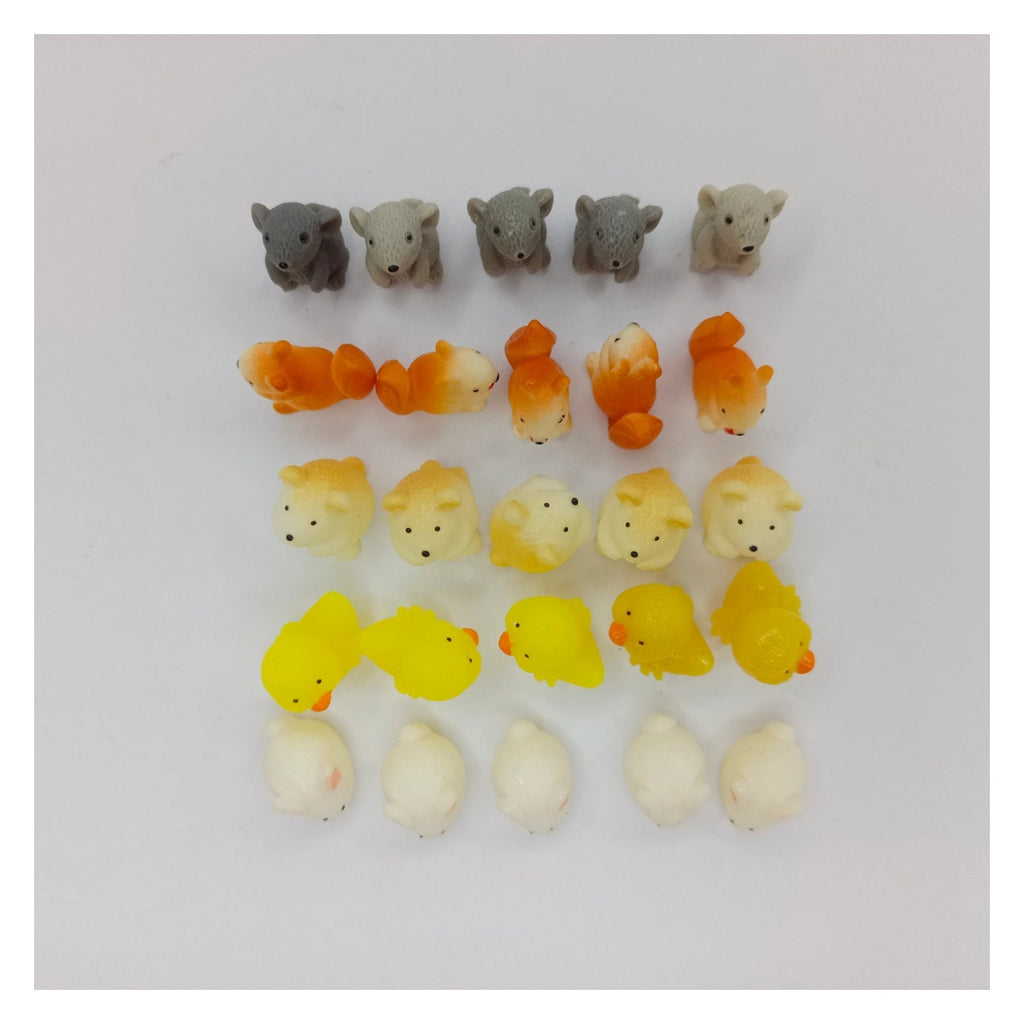 25pcs Tiny Animal Resin Figurines – Assorted small animal figurines on a white background