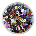 Flat Round PVC Sequins 2mm-6mm Pack 20g – 2mm 4000pcs, 3mm 3000pcs, 4mm 2000pcs, 5mm 1000pcs, 6mm 620pcs