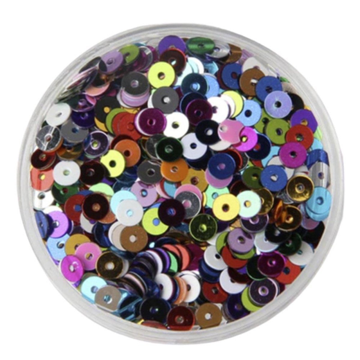 Flat Round PVC Sequins 2mm-6mm Pack 20g – 2mm 4000pcs, 3mm 3000pcs, 4mm 2000pcs, 5mm 1000pcs, 6mm 620pcs