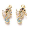 Golden Plated Seahorse Pendants 19mm (2 pcs)