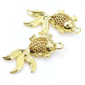 Fish Charms Pendant 2pcs Antique Silver Bronze Gold – 2pcs Gold