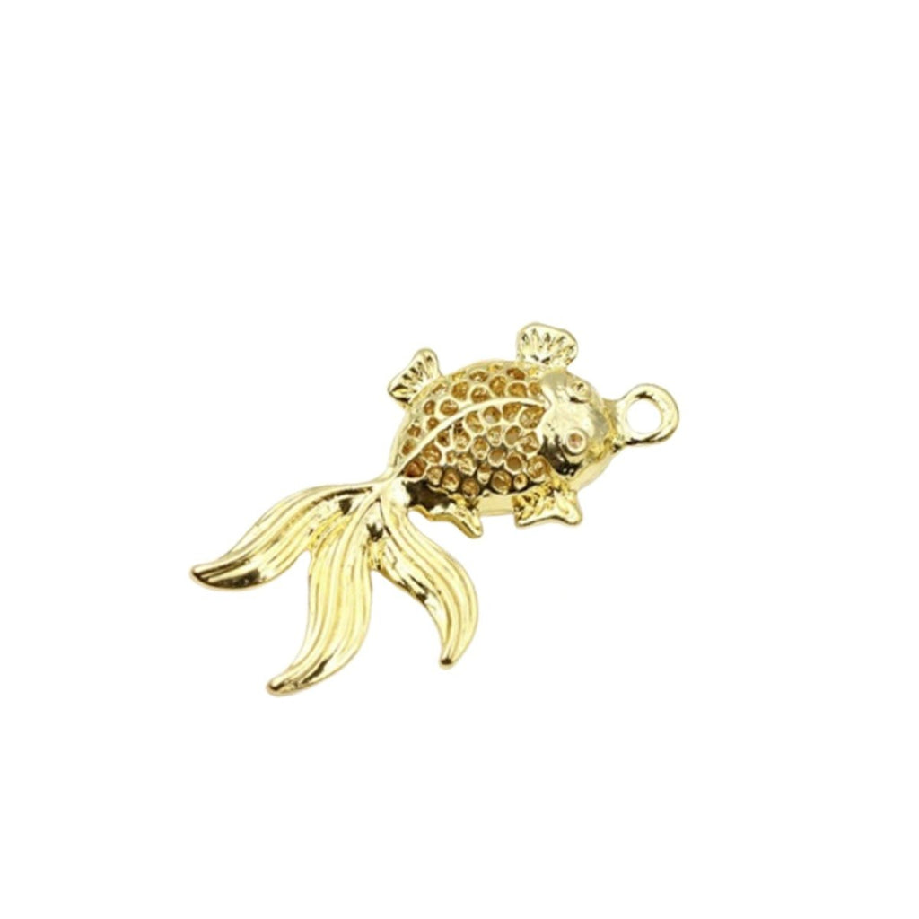 Fish Charms Pendant 2pcs Antique Silver Bronze Gold