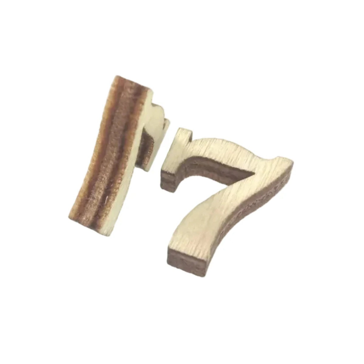 2pcs Mini Wooden Numbers 15mm High DIY Craft – 2pcs number 7