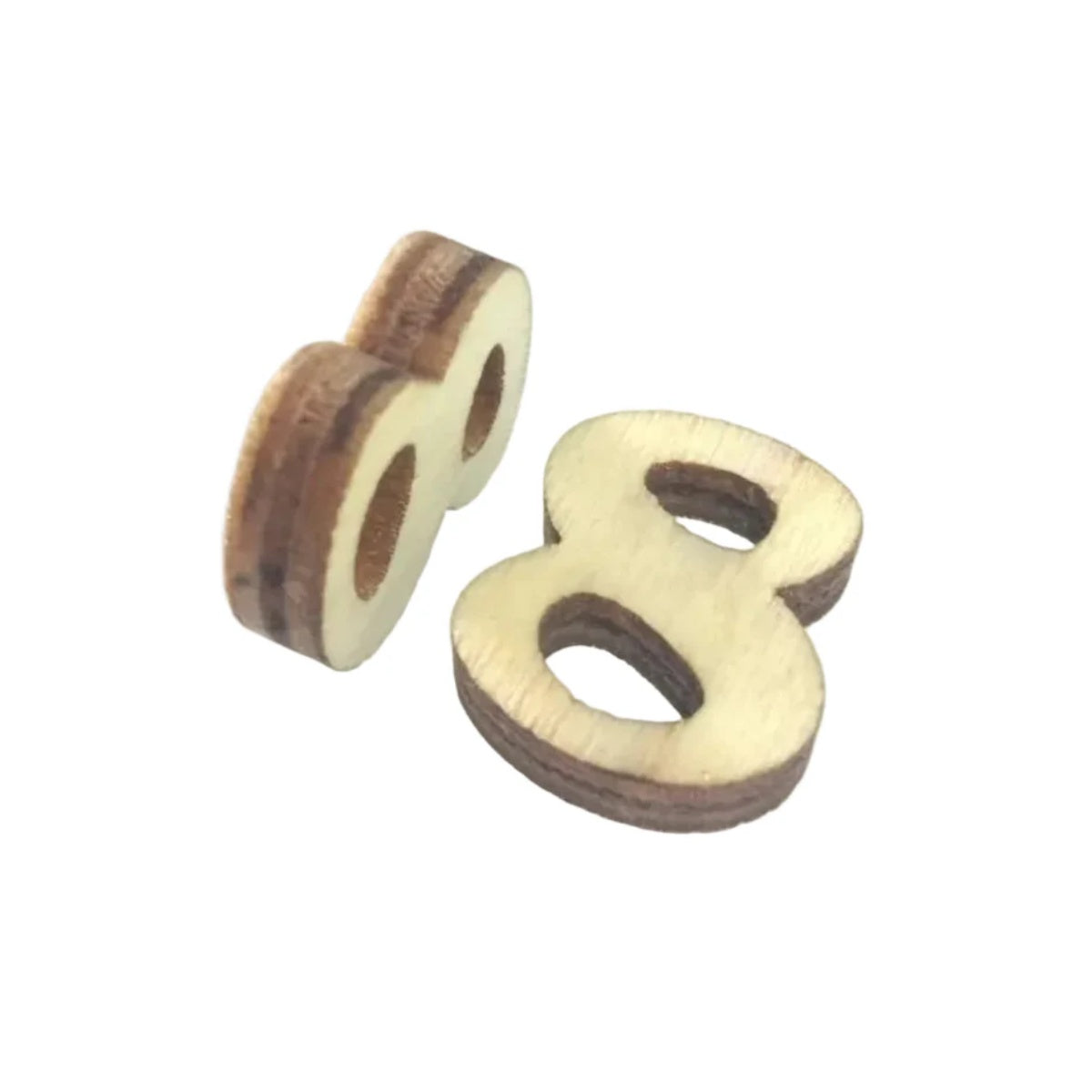 2pcs Mini Wooden Numbers 15mm High DIY Craft – 2pcs number 8
