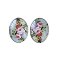 Photo Glass Cabochon Set 30x40mm Oriental Chinese Flatback Domed – Light Green