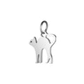 2pcs Stainless Steel Charms Om Dog Paw Cat Elephant Teddy Lotus Heart – Cat 16x12mm