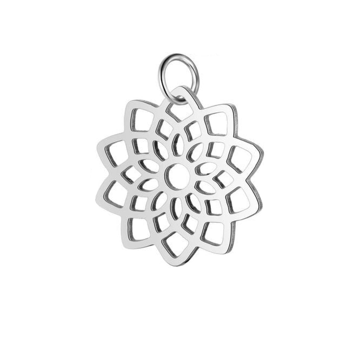 2pcs Stainless Steel Charms Om Dog Paw Cat Elephant Teddy Lotus Heart – Geometric 16.5x19mm