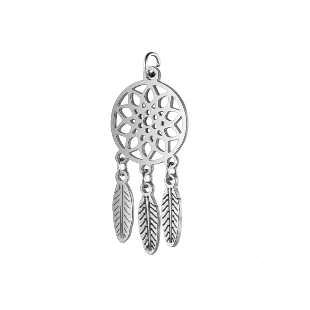 2pcs Stainless Steel Charms Om Dog Paw Cat Elephant Teddy Lotus Heart
