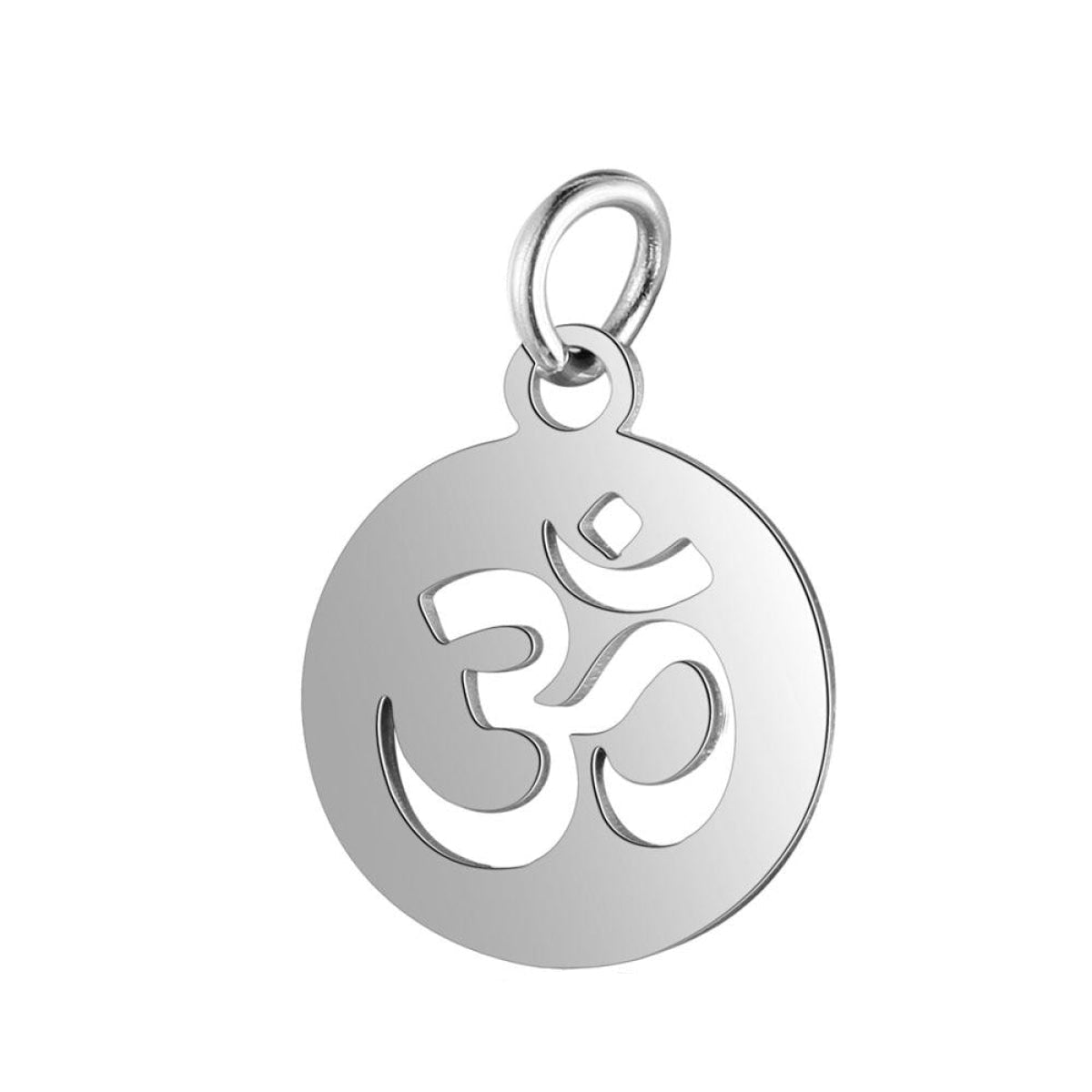 2pcs Stainless Steel Charms Om Dog Paw Cat Elephant Teddy Lotus Heart – Om 12x17mm