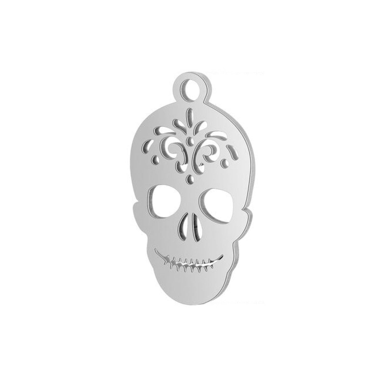 2pcs Stainless Steel Charms Om Dog Paw Cat Elephant Teddy Lotus Heart – Skull 11x18mm