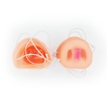 Pig Nose Band Costume Rubber Snout – 2pcs – Two pig nose masks with strap on a white background
