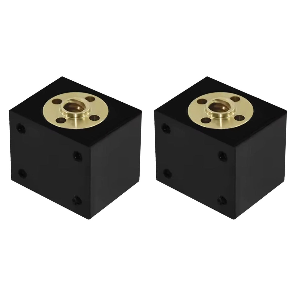 T8 Trapezoidal Lead Screw Nut Housing Bracket – 2 pcs – Black With Nut