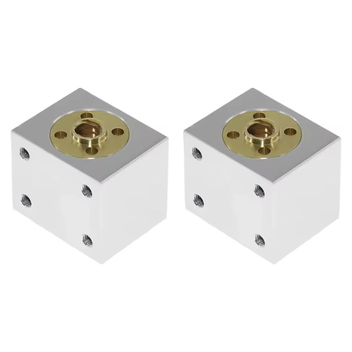 T8 Trapezoidal Lead Screw Nut Housing Bracket – 2 pcs – Silver with Nut