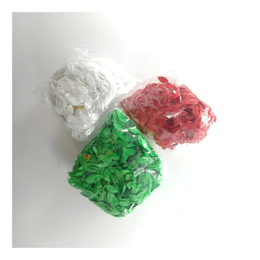 Artificial Vine Leaves Christmas Rope – 3 x 10m Red Green White