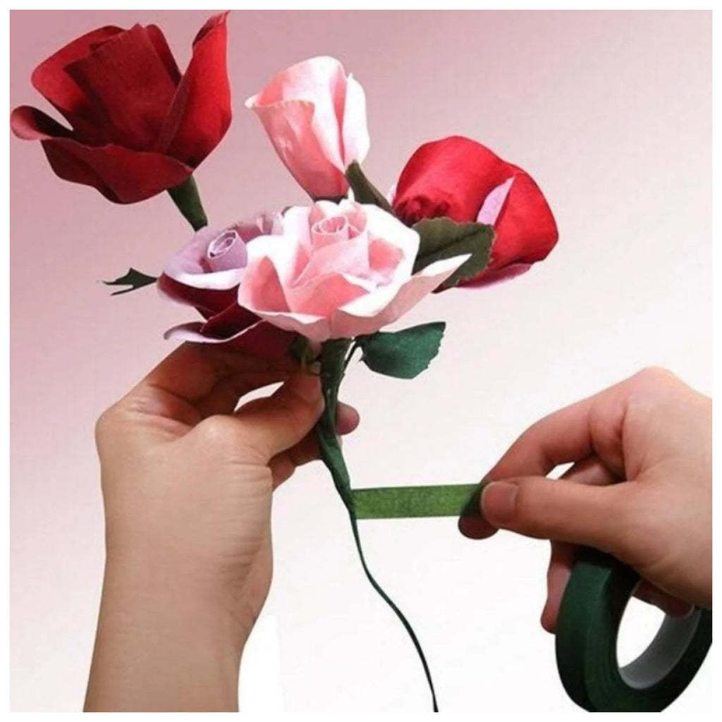 30m Green Bouquet Floral Stem Stretch Tape