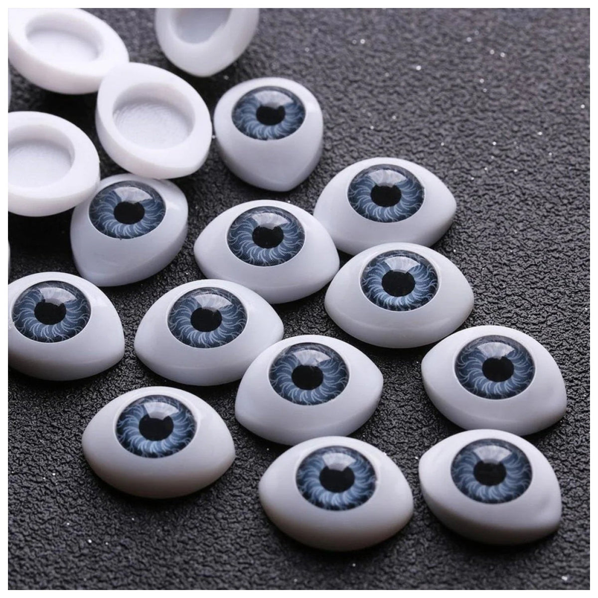 Oval Plastic Doll Eyes for DIY Toys – 32 or 40 pcs