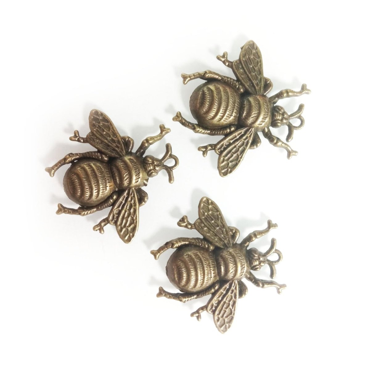 3pcs 40mm Gold Antique Silver Bronze Queen Bee Pendant Charm – Bronze