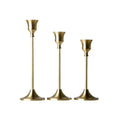 Gold 3-Piece Candle Holder Set for Table Centrepieces