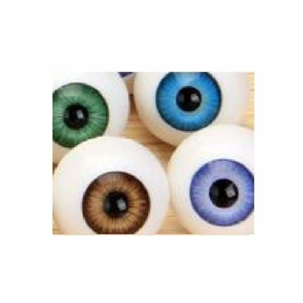 14mm Plastic Doll Eyes – Blue, Brown, Green & Grey (4 Pairs)