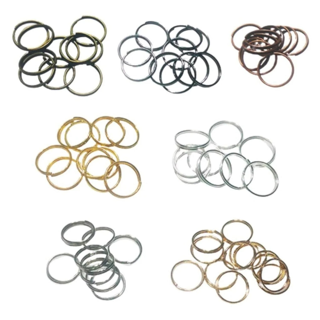 400pcs Split Key Rings Small 4mm-12mm Silver Gold
