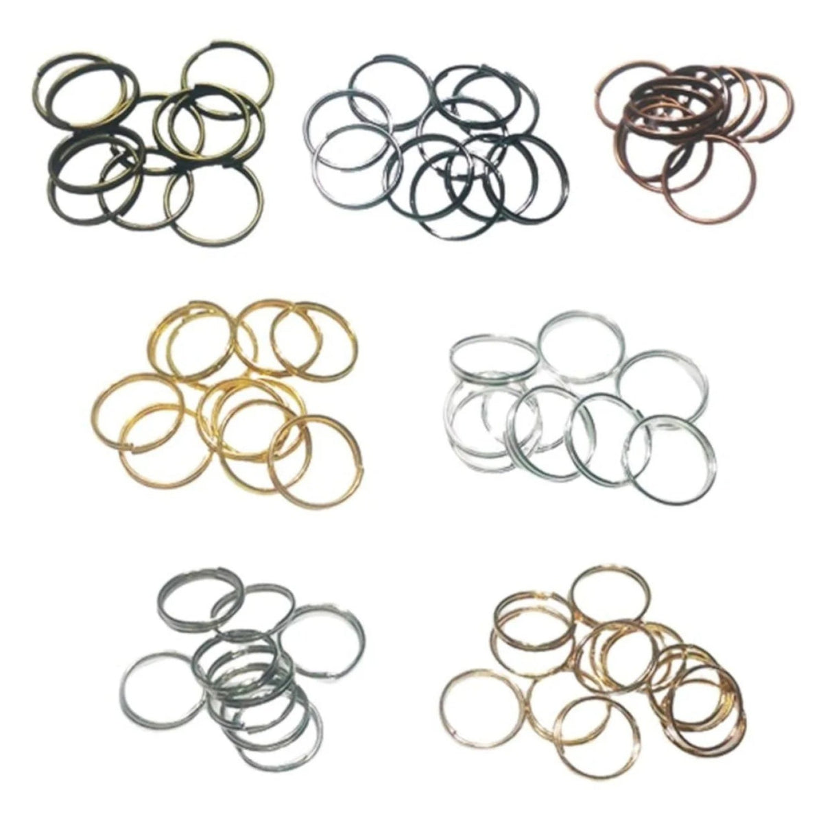 400pcs Split Key Rings Small 4mm-12mm Silver Gold