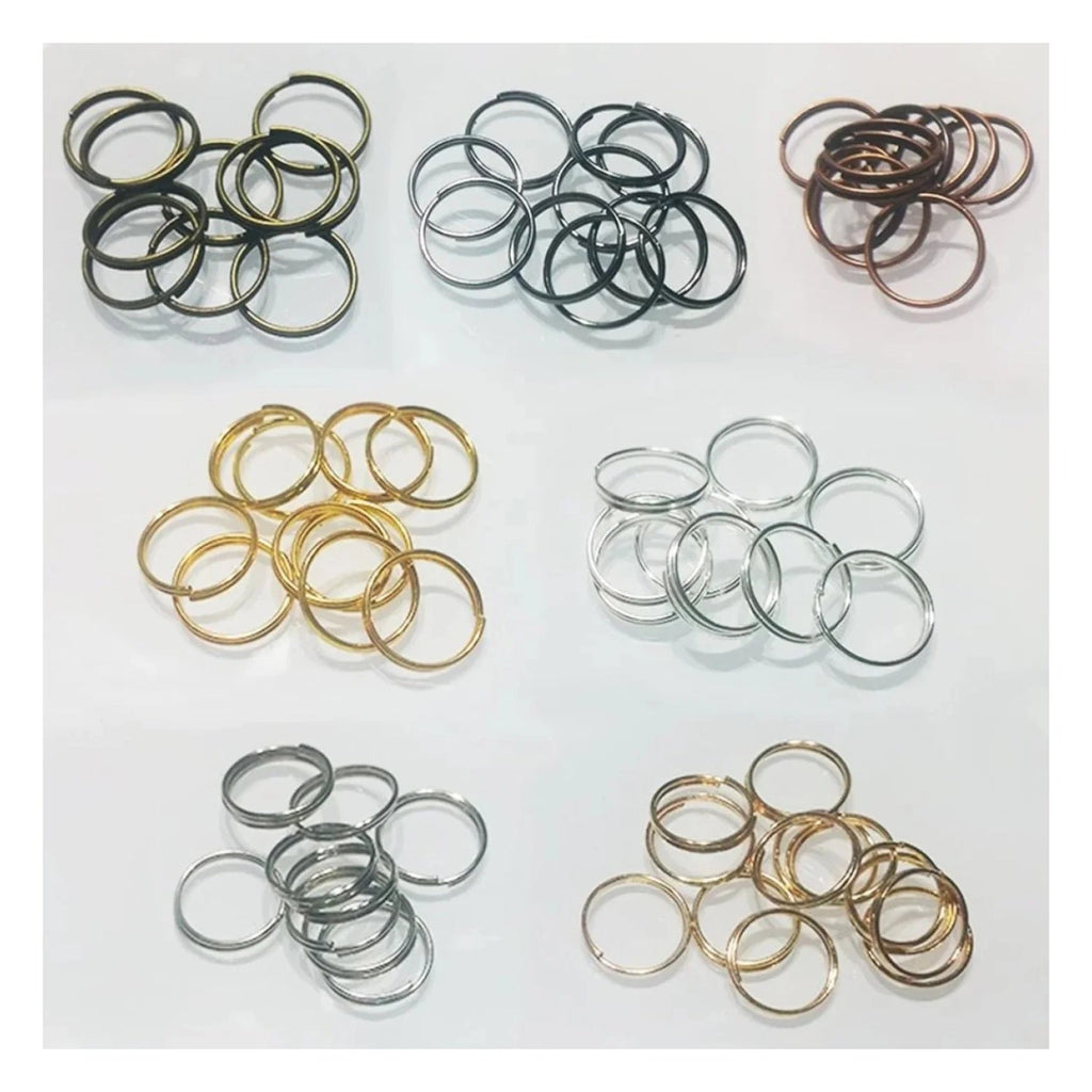 400pcs Split Key Rings Small 4mm-12mm Silver Gold