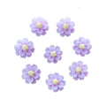 40pcs 3D Flower Flatback Embellishment 13mm Resin – Light Purple