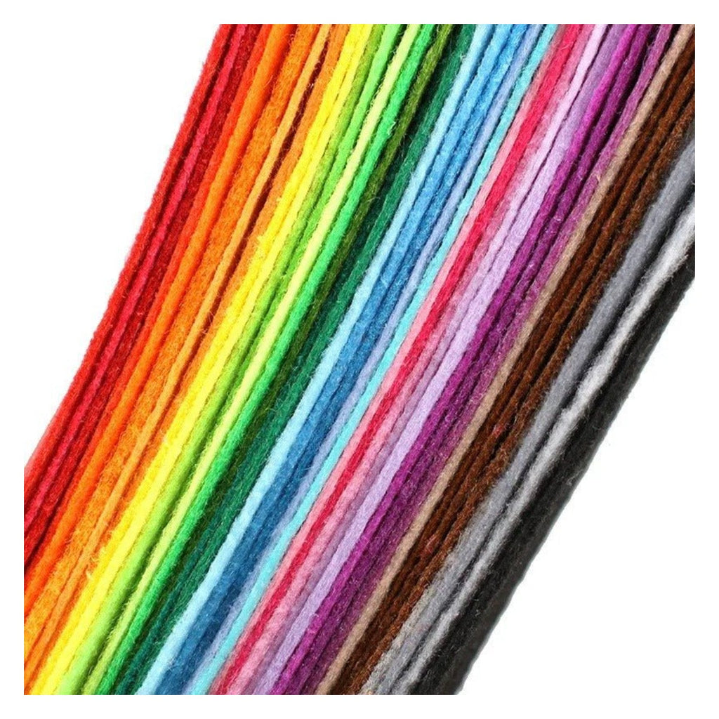 40pcs Felt Square Sheets 10x10cm Nonwoven Fabric