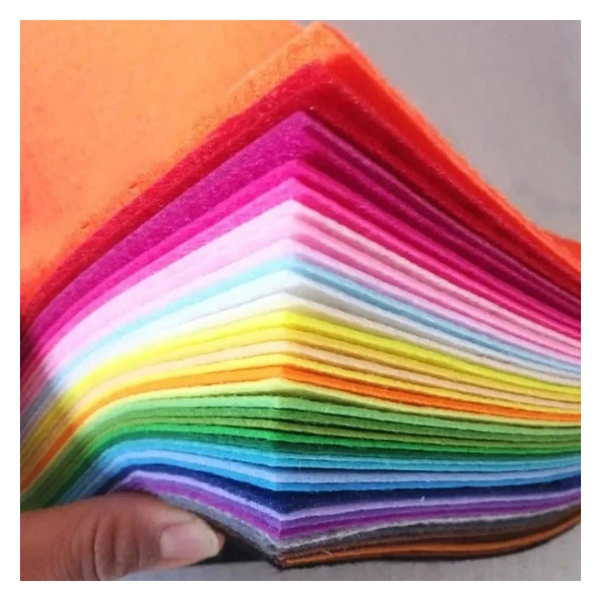 40pcs Felt Square Sheets 10x10cm Nonwoven Fabric