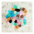42pcs 7cm Foam Rose Artificial Flowers Mixed Colours