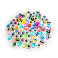 45 Pairs 12mm Half Dome Glass Cabochons Flat Back