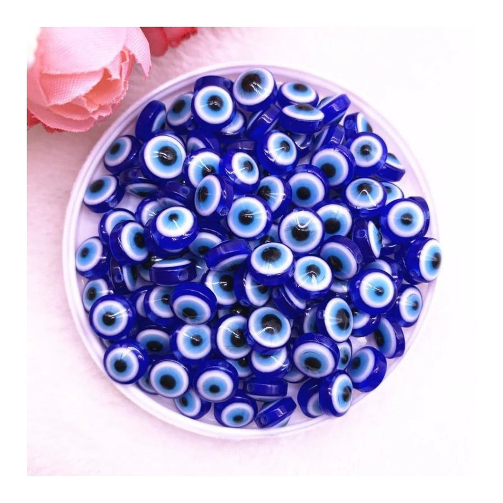 48pcs Oval Resin Spacer Beads Double Sided Eyes