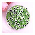 48pcs Oval Resin Spacer Beads Double Sided Eyes – Green 8mm