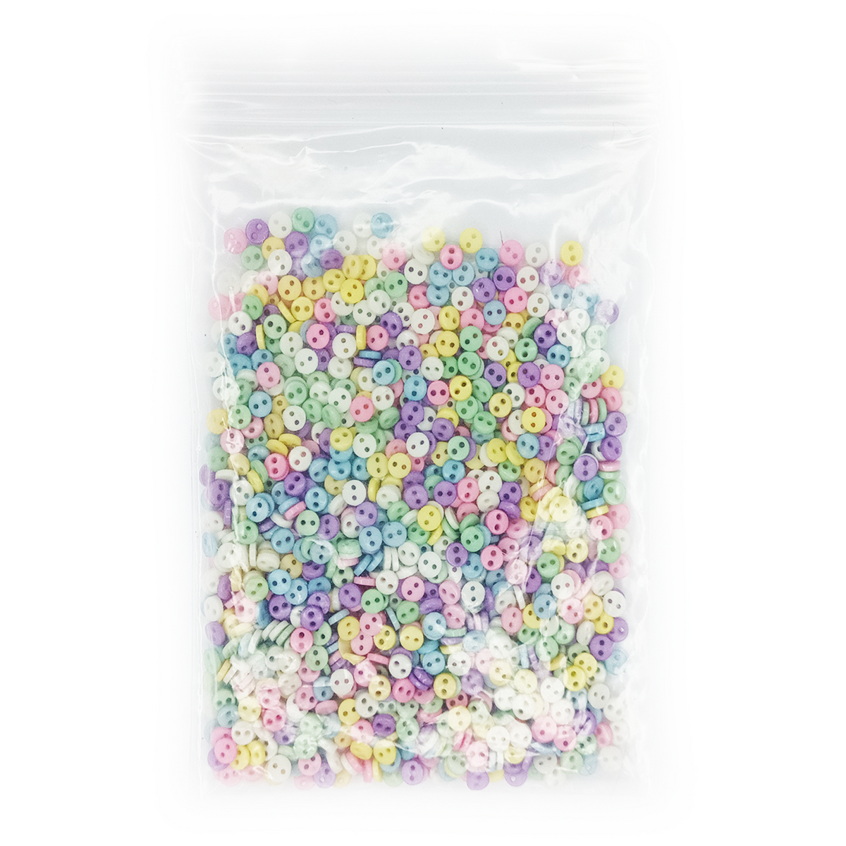 4mm Tiny Sewing Buttons Mixed Plastic Round 2-Hole – 20pcs, 100pcs, 500pcs