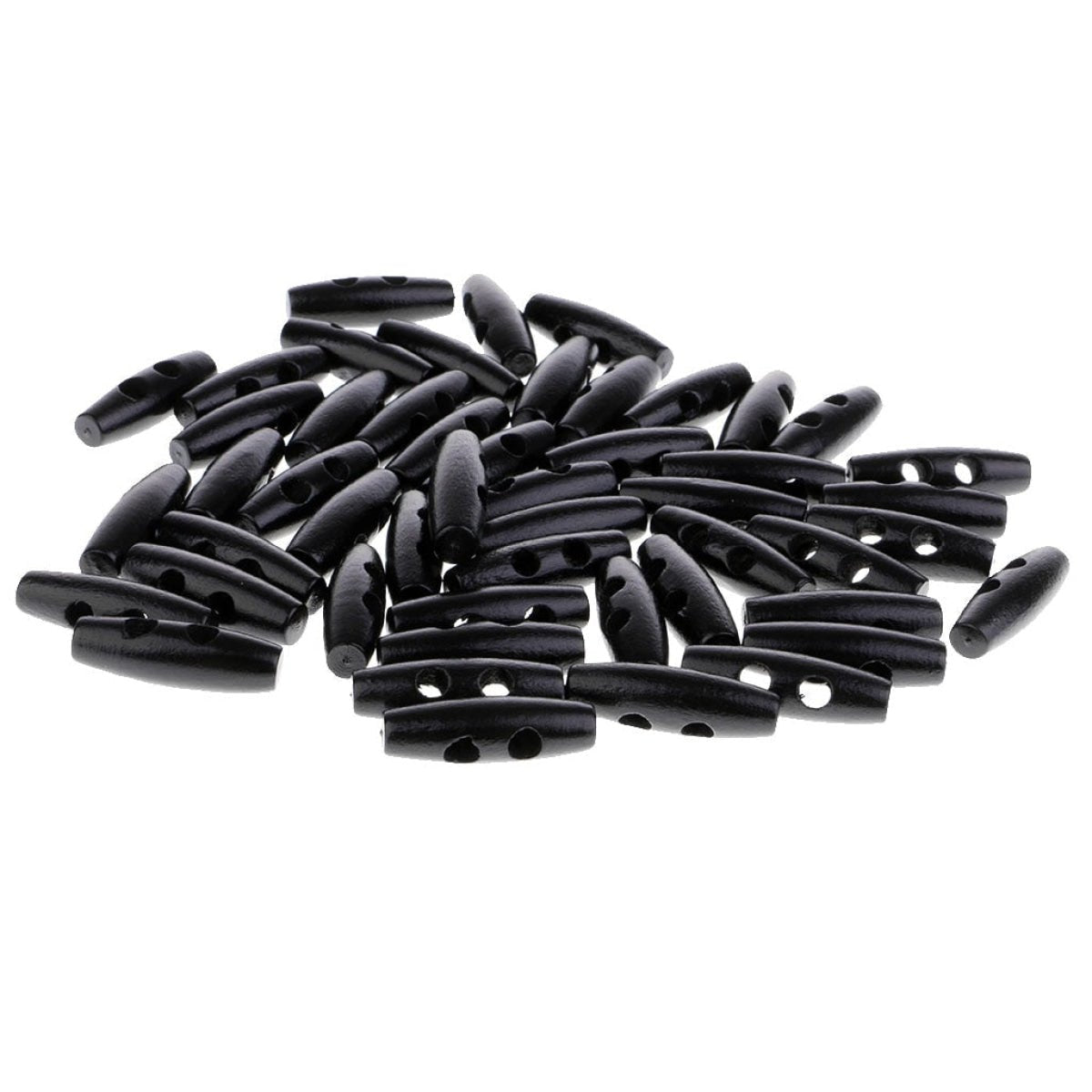 Wooden Horn Toggle Buttons 30x10mm â€“ 2, 10 or 20 Pieces