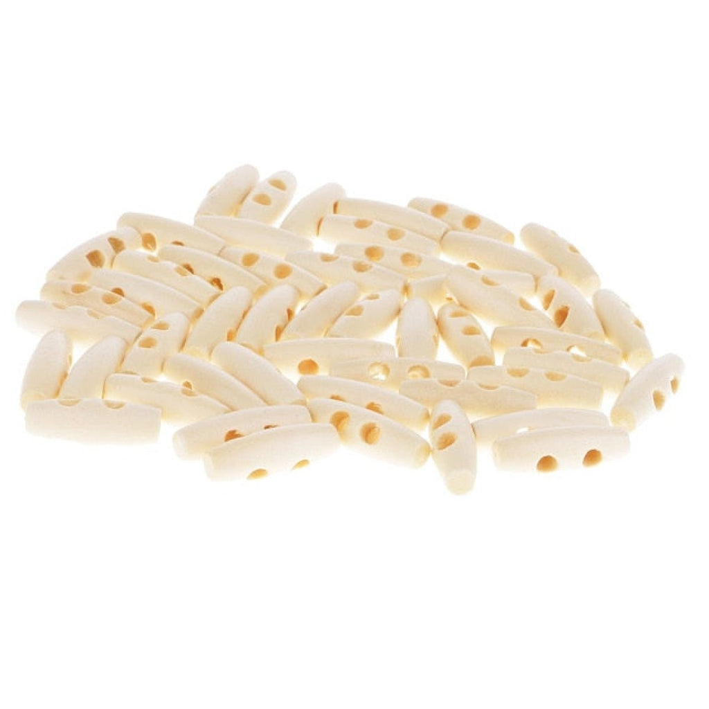 Wood Sewing Horn Toggle Buttons 4pcs or 20pcs – 4pcs / Burlywood, 20pcs / Burlywood