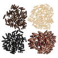 Wooden Horn Toggle Buttons 30x10mm â€“ 2, 10 or 20 Pieces – 4pcs Mixed (1 of Each Colour), 20pcs Mixed (5 of Each Colour)