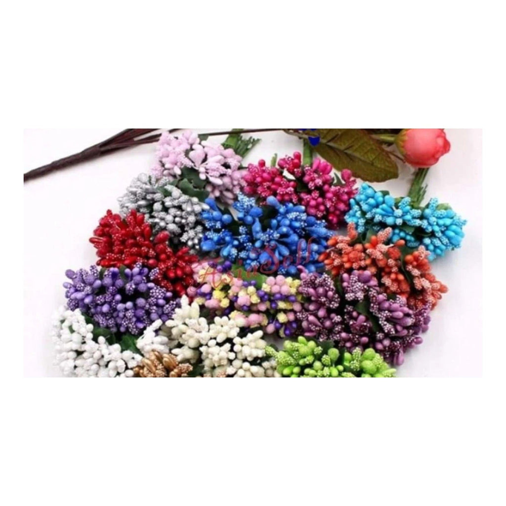 Artificial Flowers Wedding Mulberry Stamen Leaves – 4pcs