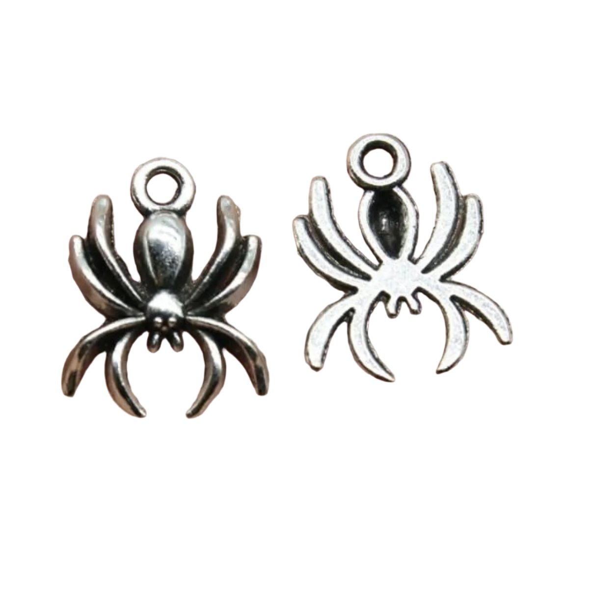 Spider Charms Antique Silver – 4pcs – D