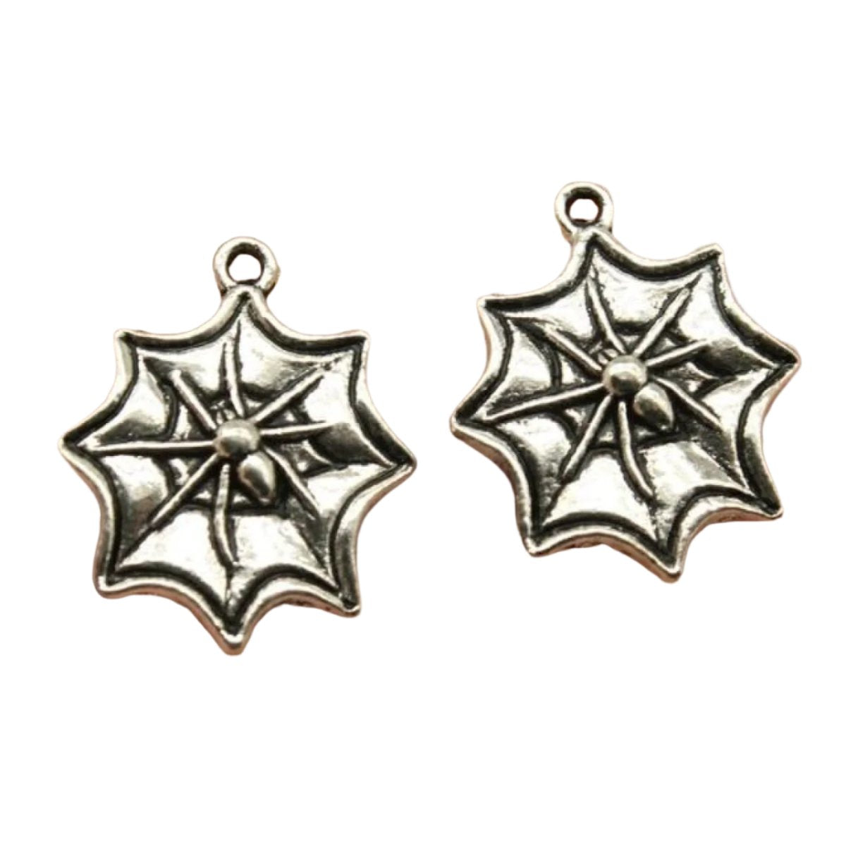Spider Charms Antique Silver – 4pcs – H