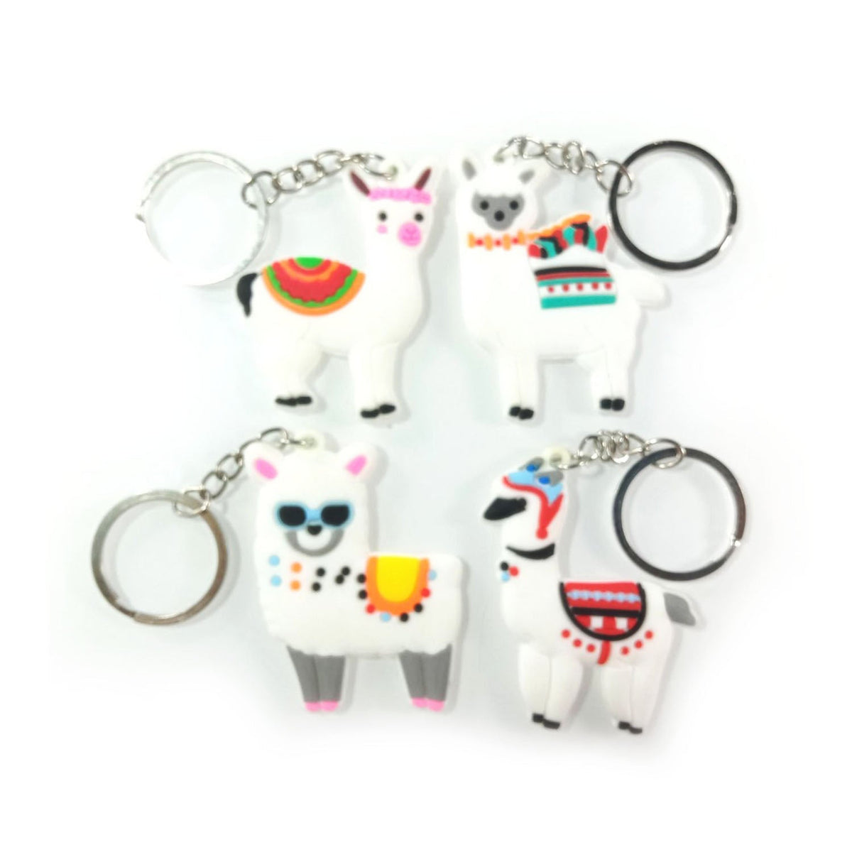 Unicorn Alpaca Keychain Set 4pcs – Alpacas/Llamas