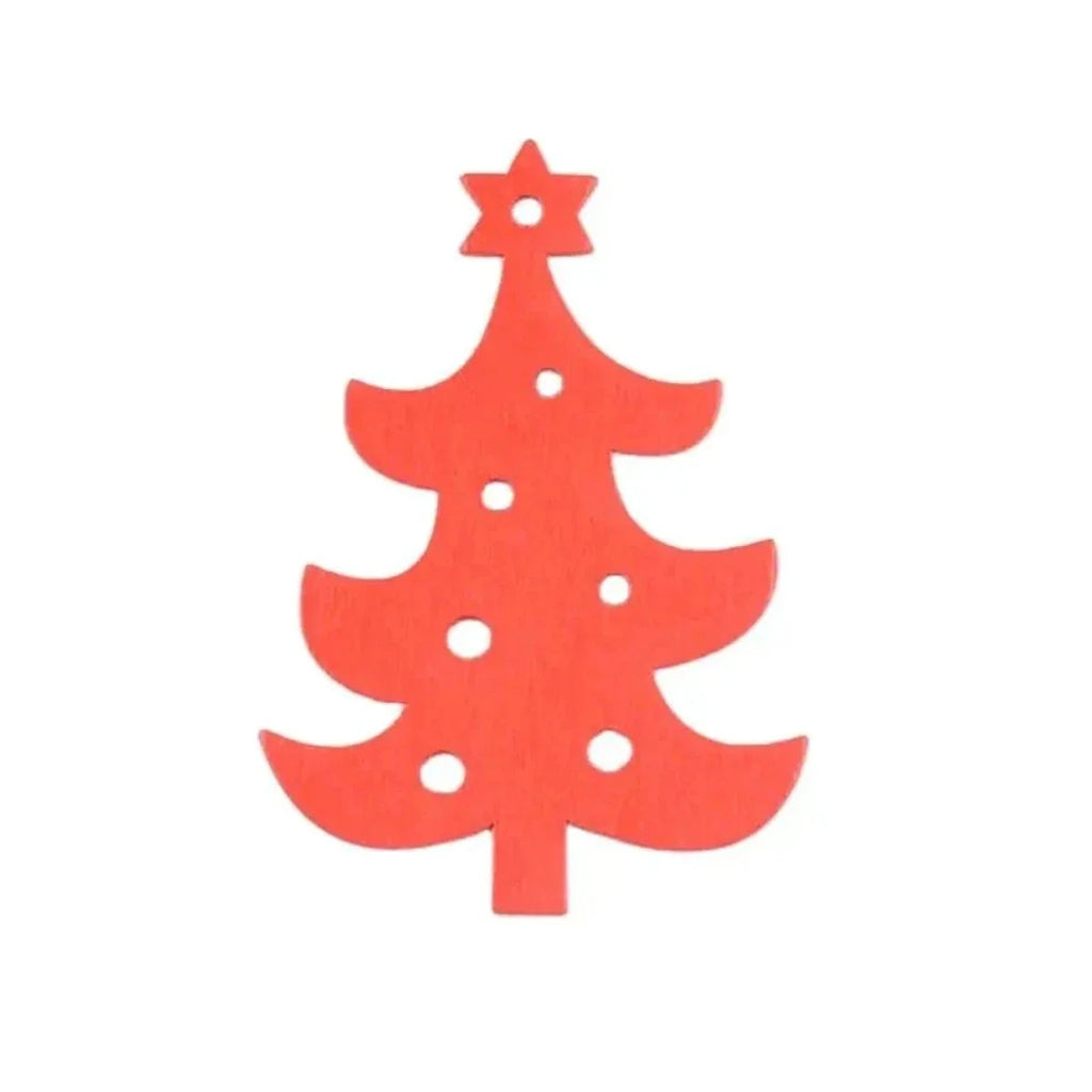 Christmas Tree Ornaments 5-10pcs Wooden Hanging Pendants with String