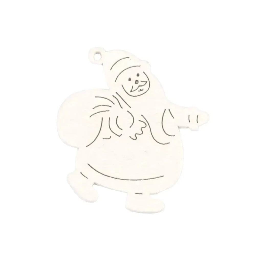 Christmas Tree Ornaments 5-10pcs Wooden Hanging Pendants with String