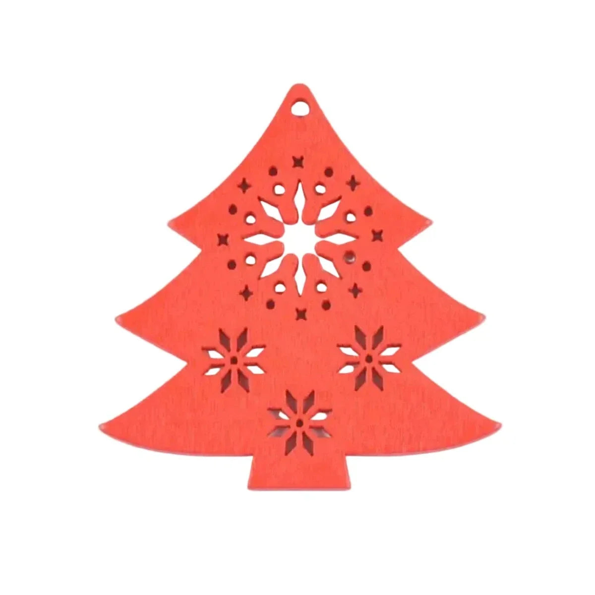 Christmas Tree Ornaments 5-10pcs Wooden Hanging Pendants with String