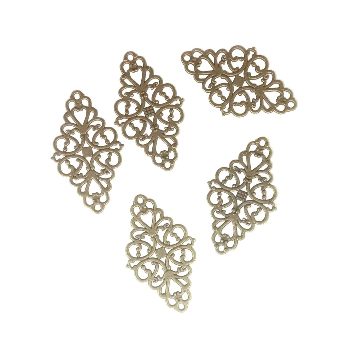 Pendant Charms for Jewellery – Infinity, Angel Wings, Clover – 5x Filigree Bronze Colour
