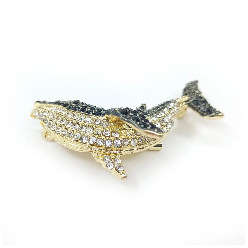 5.5cm Vintage Whale Brooch Pin Backed Dolphin Pendant