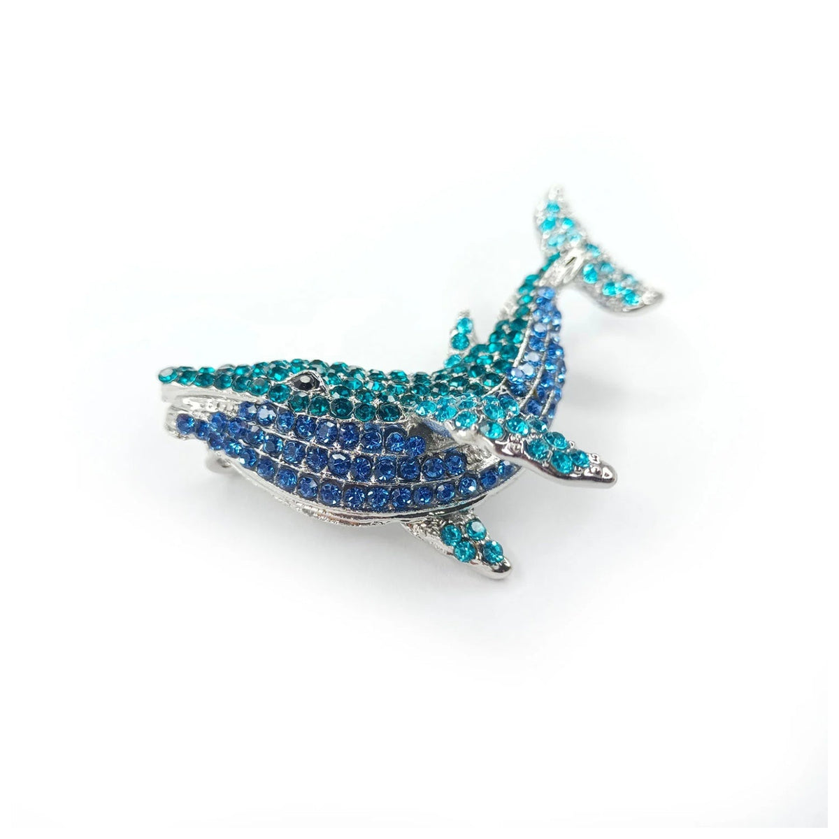 5.5cm Vintage Whale Brooch Pin Backed Dolphin Pendant