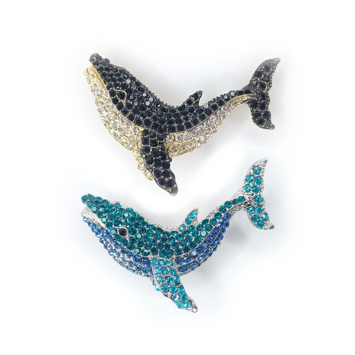 5.5cm Vintage Whale Brooch Pin Backed Dolphin Pendant